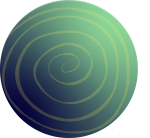 green swirl planet