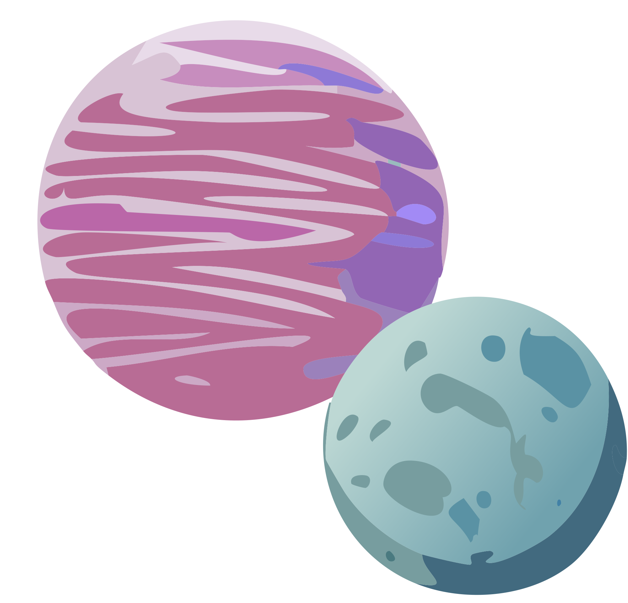 2 planets overlapping